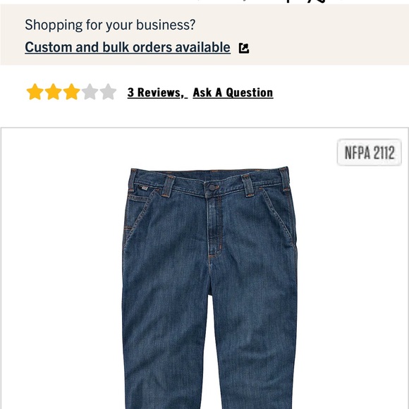 Flame resistant force rugged relaxed fit utility jeans - Picture 7 of 7